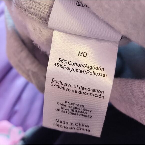 Disney Minnie Mouse Gray Sweatshirt Medium NWOT - Picture 6 of 6